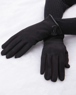 Luva de tecido preta Suíça