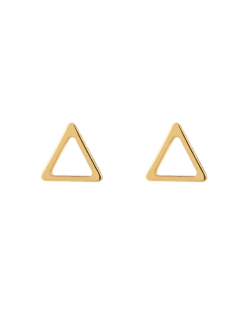 Brinco segundo furo MB Semi joia dourada triângulo m