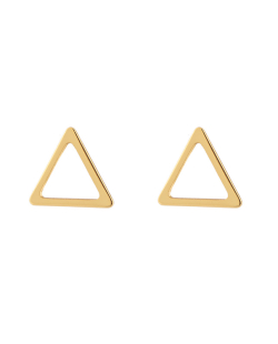 Brinco MB Semi joia dourada triângulo 