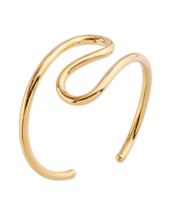 Bracelete MB Semi joia dourado aro espiral