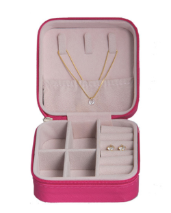 Kit de presente Porta-joias rosa Pink e conjunto ponto de luz