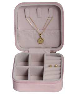 Kit de presente Porta-joias rosa e conjunto São Bento 