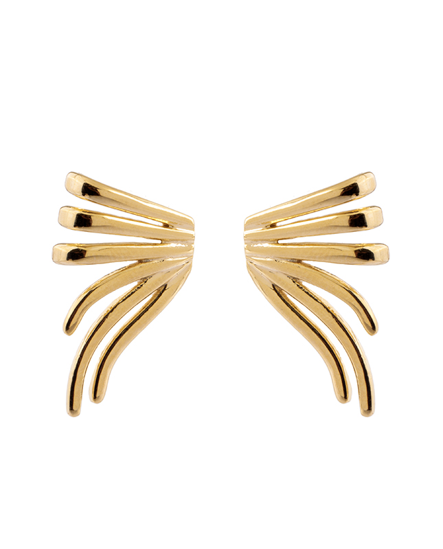 EARCUFF MB SEMIJOIAS DOURADO LISO ASAS