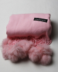 Lenço Cashmere MB Acessórios Rosa Claro Pompom